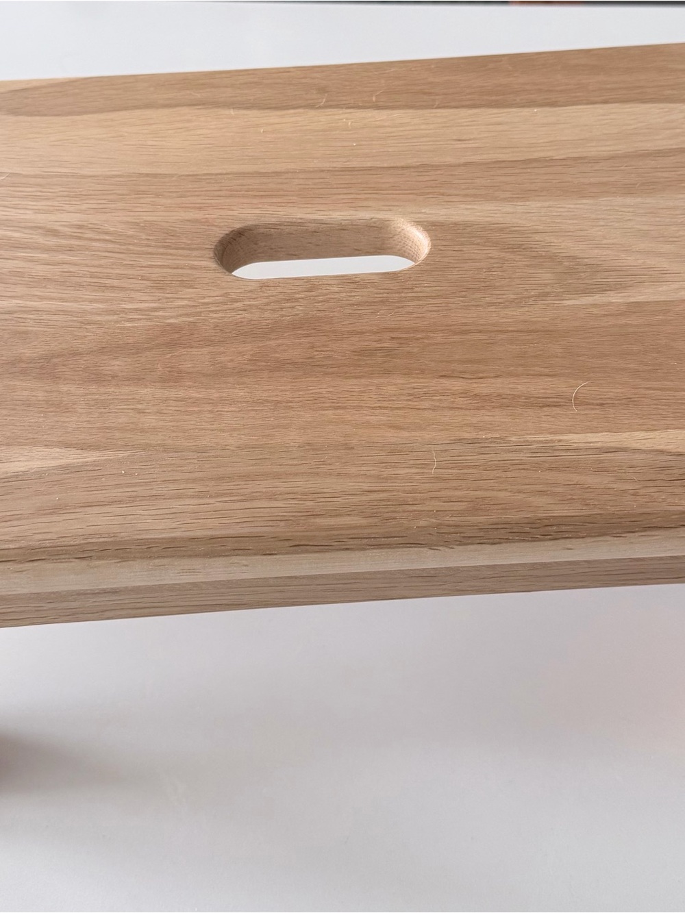 CONSDAN Oak Step Stool for Bed